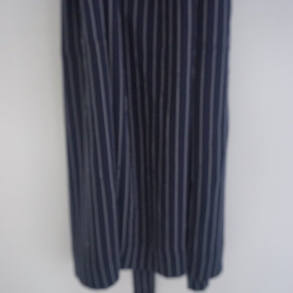 Aritzia Babaton New Kahlo Navy w White Stripes Robe Wrap Jacket Dress S - Picture 12 of 14